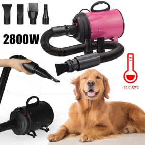 2800W Adjustable Dog Dryer with 4 Nozzles