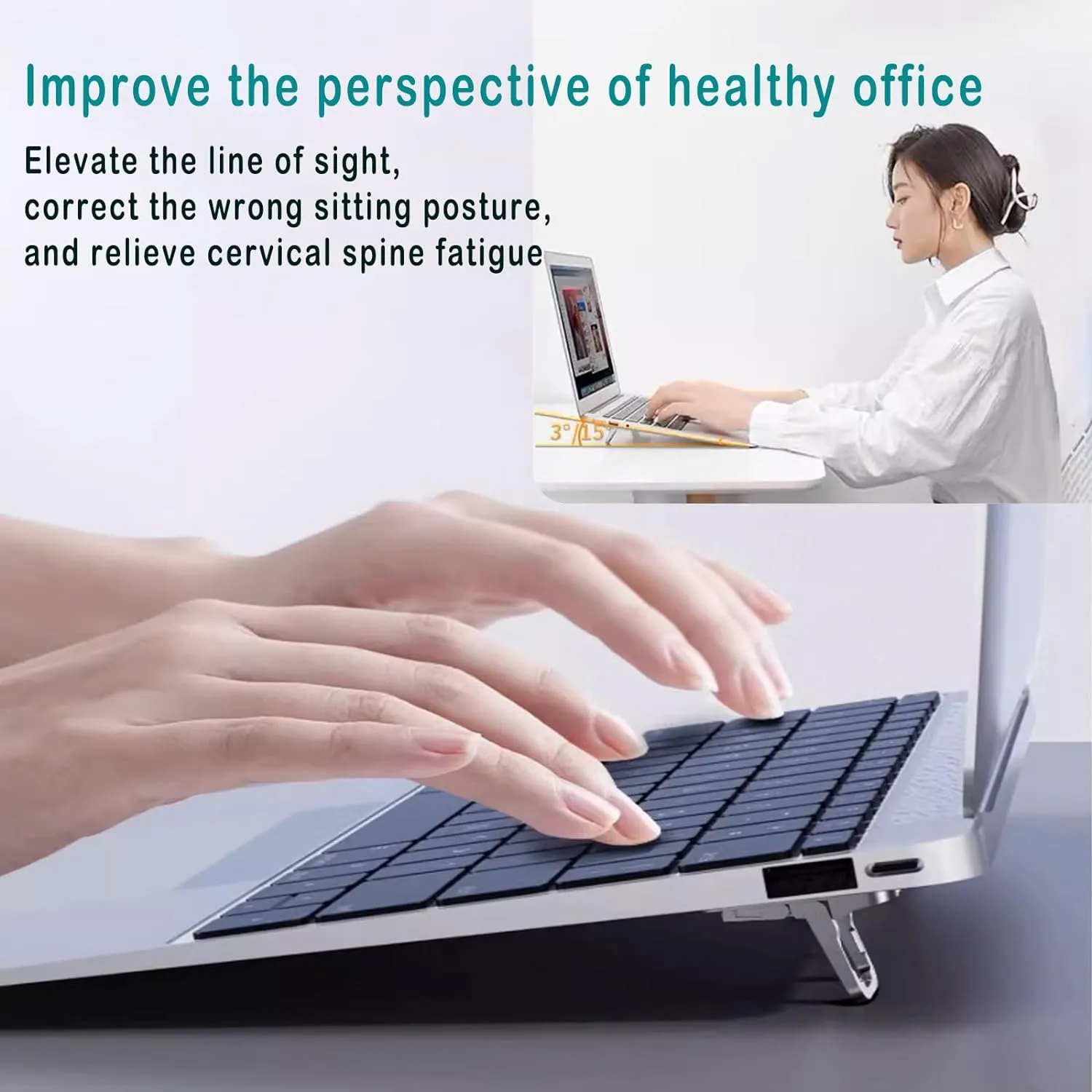 2PCS Zinc Alloy Mini Foldable Laptop Stand