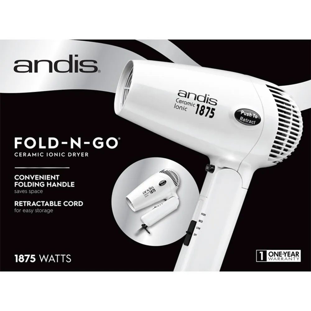 Andis Company FOLD N GO Ionic Hair Dryer