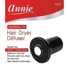 Annie Hair Dryer Diffuser Black #2997