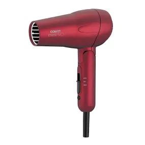 Conair MiniPRO Tourmaline Ceramic Hair Dryer with Folding Handle (Red) - C-263SR