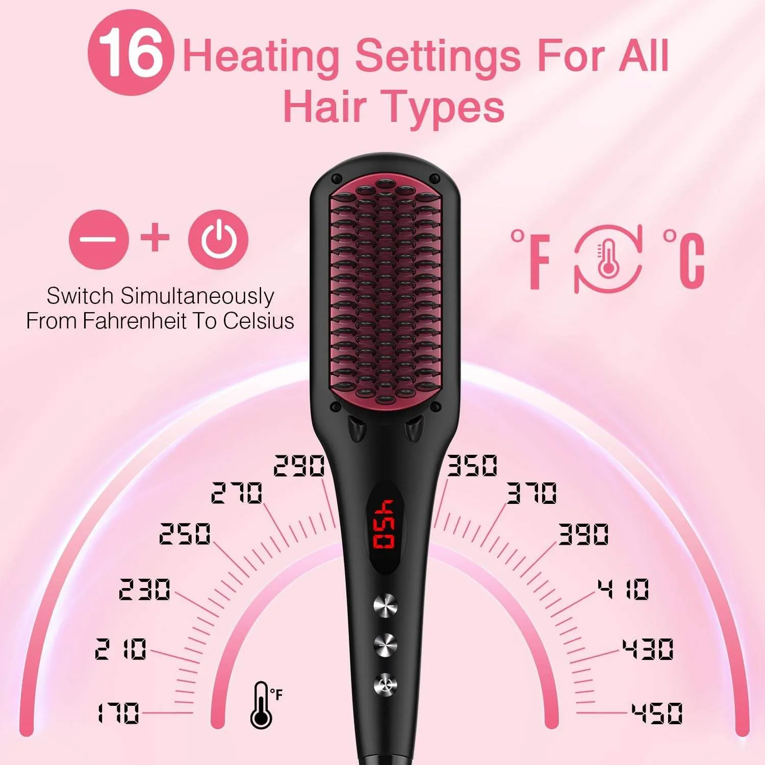 Enhanced Ceramic Hair Straightener Brush