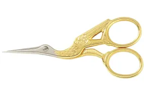 Gingher 3½" Gold Stork Embroidery Scissors