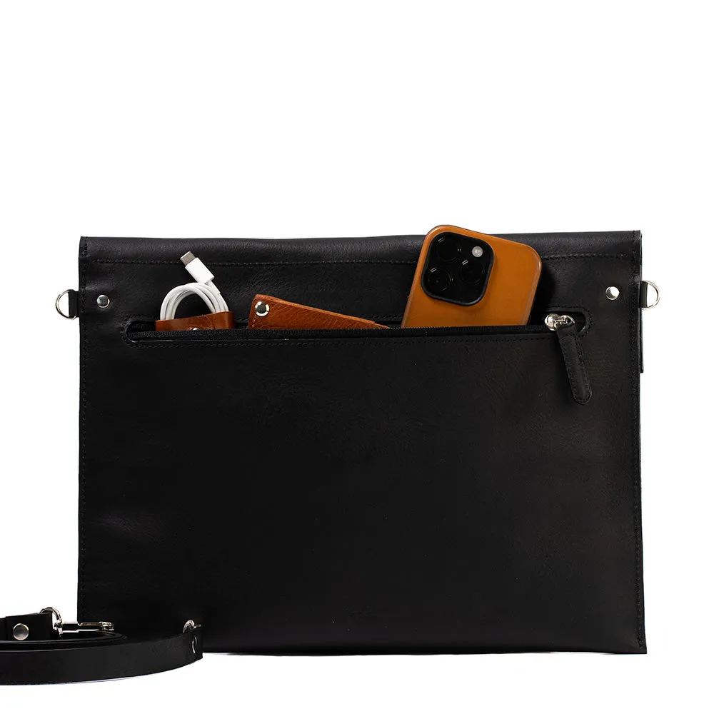 Leather Bag for MacBook with a pocket for iPad