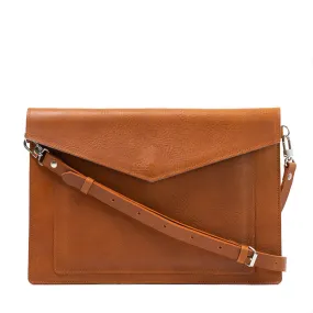 Leather Bag for MacBook with a pocket for iPad