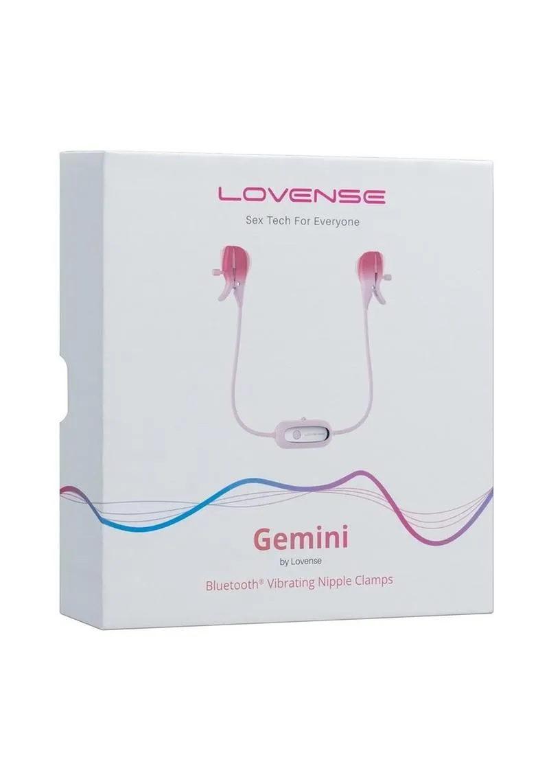 Lovense Gemini Rechargeable Silicone App-Control Nipple Clamps