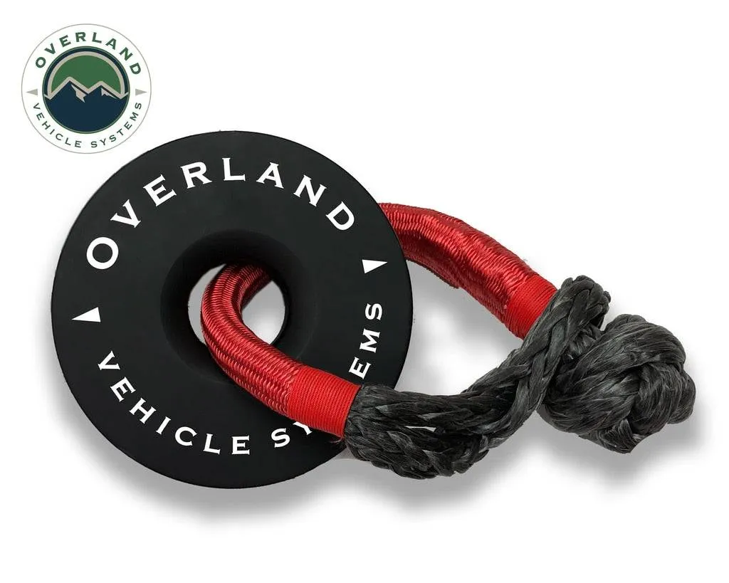 Overland Vehicle Systems Recovery Ring 6.25" 45,000 lb. Black With Storage Bag | Universal