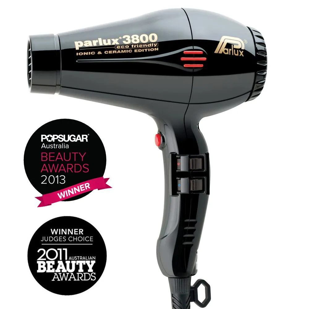 Parlux 3800 Ceramic & Ionic Dryer 2100W - Black