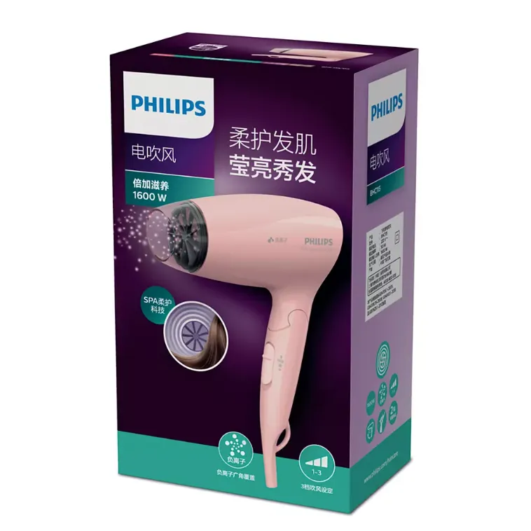 Philips BHC115 SpaShine 1600-Watt Diffuser Hair Dryer