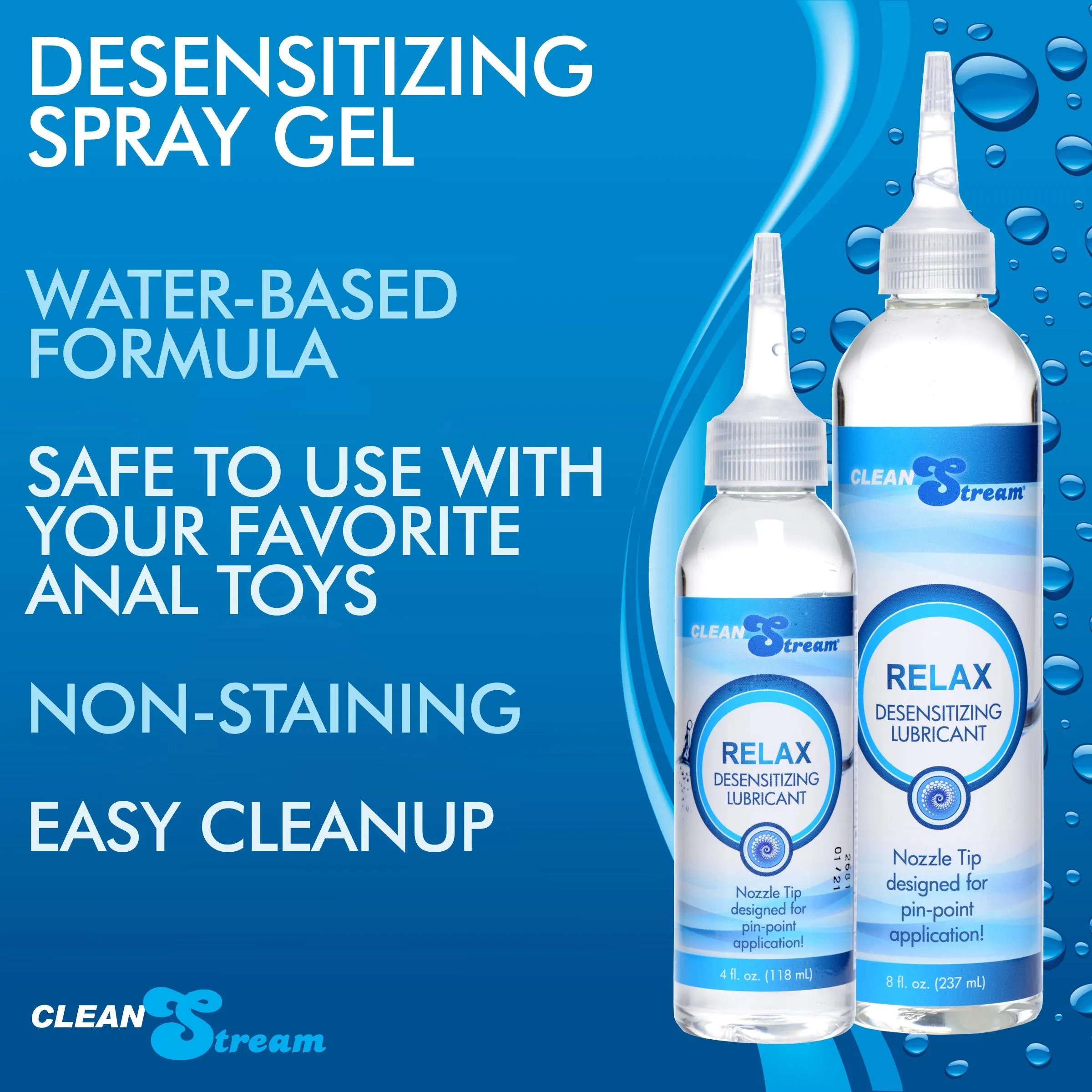 Relax Desensitizing Lubricant With Nozzle Tip