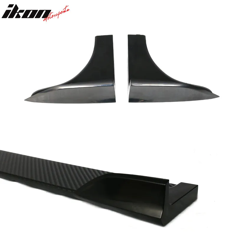 Universal 6.5 x 2.5 V2 Style Winglet For Side Skirt Extensions PP 2PC