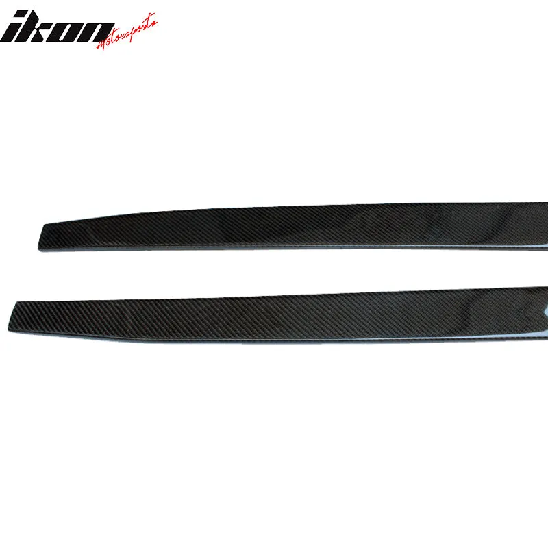 Universal 81 Inch Side Skirt Extension Flat Bottom Line Carbon Fiber