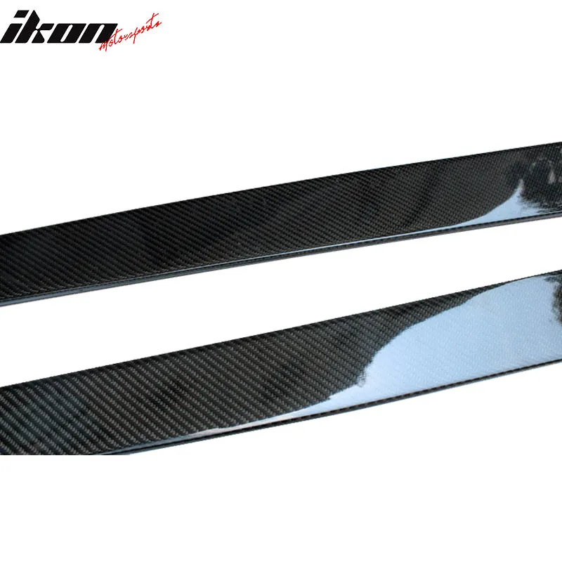 Universal 81 Inch Side Skirt Extension Flat Bottom Line Carbon Fiber