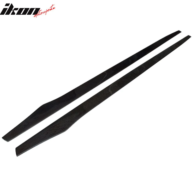 Universal 81 Inch Side Skirt Extension Flat Bottom Line Carbon Fiber