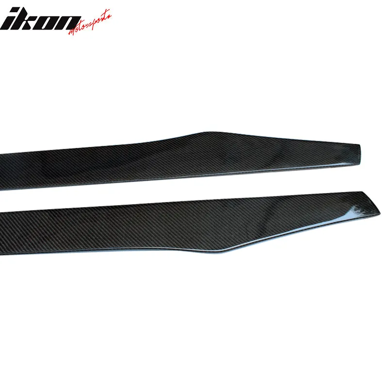 Universal 81 Inch Side Skirt Extension Flat Bottom Line Carbon Fiber