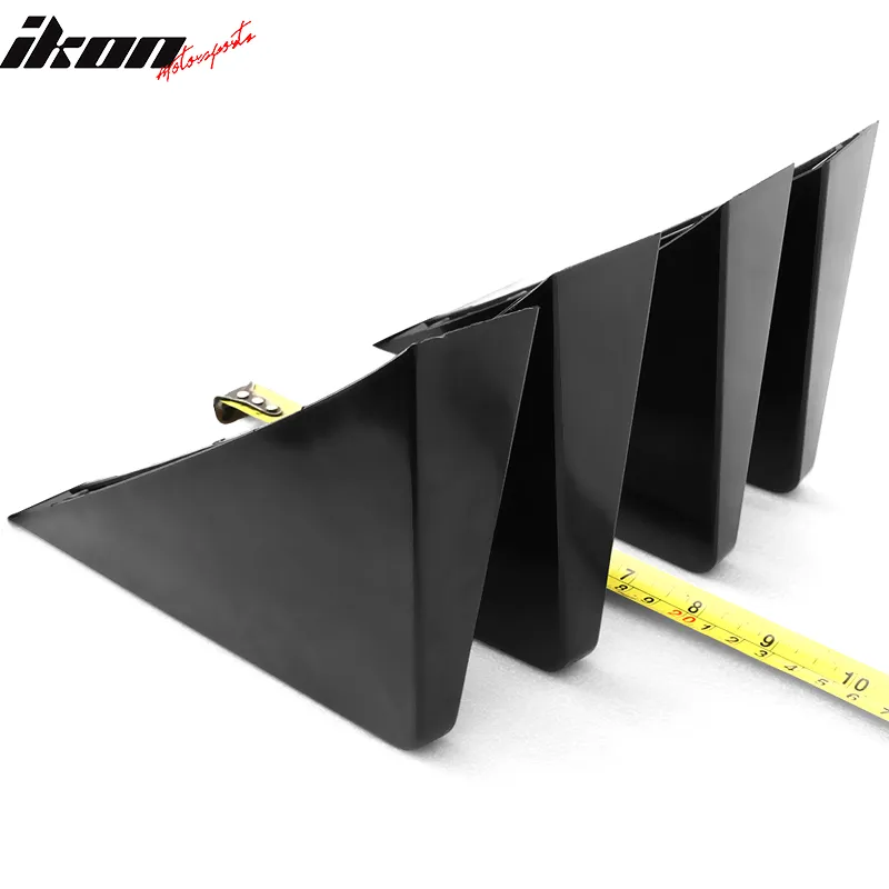 Universal Unpainted Rear Bumper Lip Diffuser Shark Fins ABS 4PC