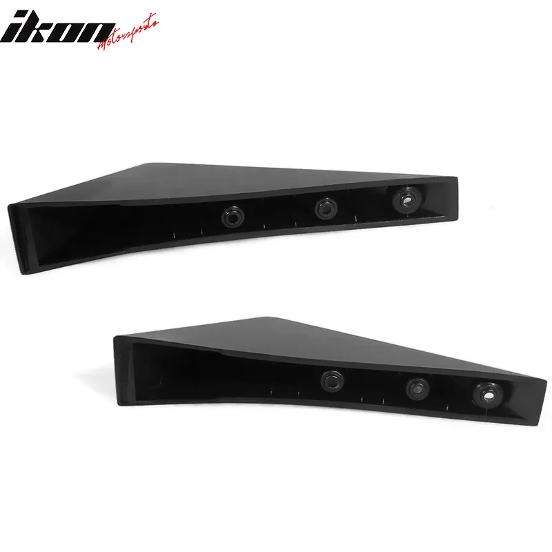 Universal Unpainted Rear Bumper Lip Lower Diffuser Shark Fins ABS 4PC